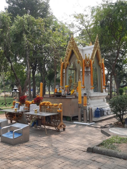 One of the shrines and spirit hpuses in tue park