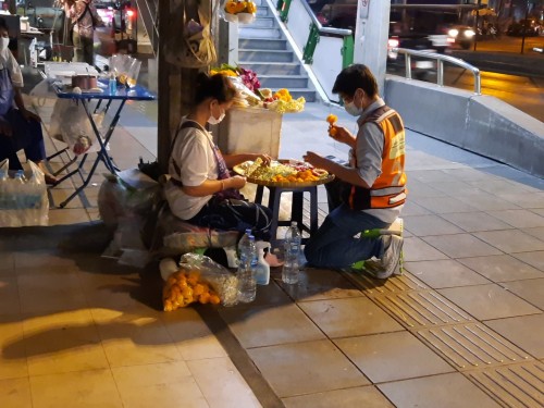 In a streetside stall, Sukhumvit