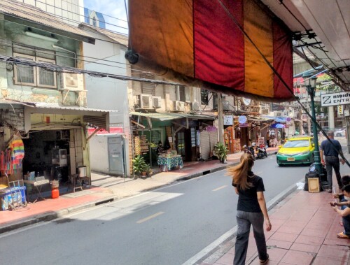 The back streets of Silom - near the financial centre of Bangkok- can be sleepy and pedestrian friendly at times.