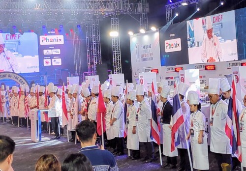 The opening ceremony of an International cooking festival in Phenix, Pratunam